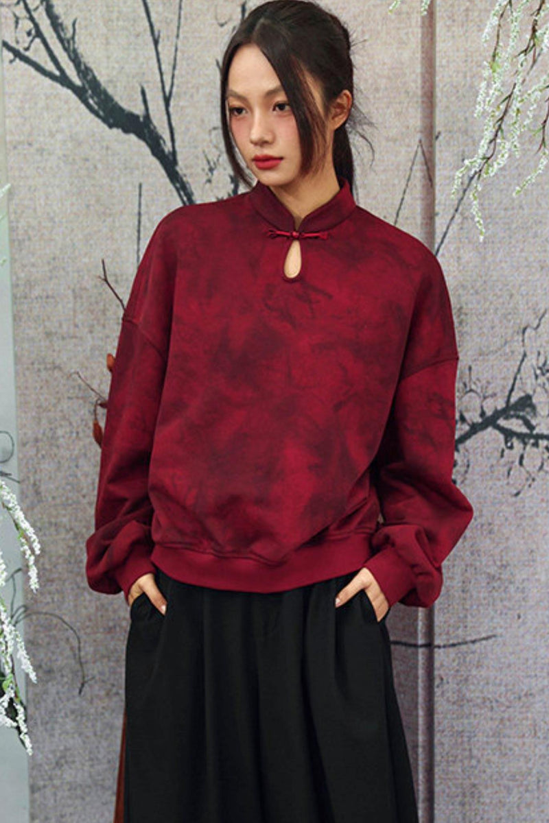 Gradient Stand Collar Shirt