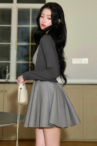 Sleeveless Dress + Cardigan