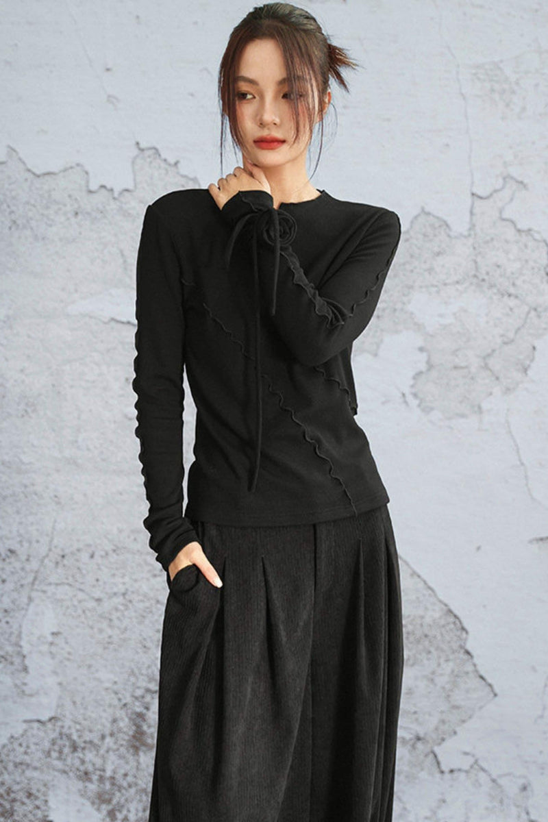 Ribbed Brushed Knit Sweater