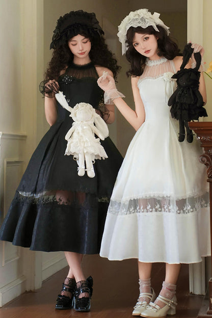Mist Flower Halter Neck Twin Dress