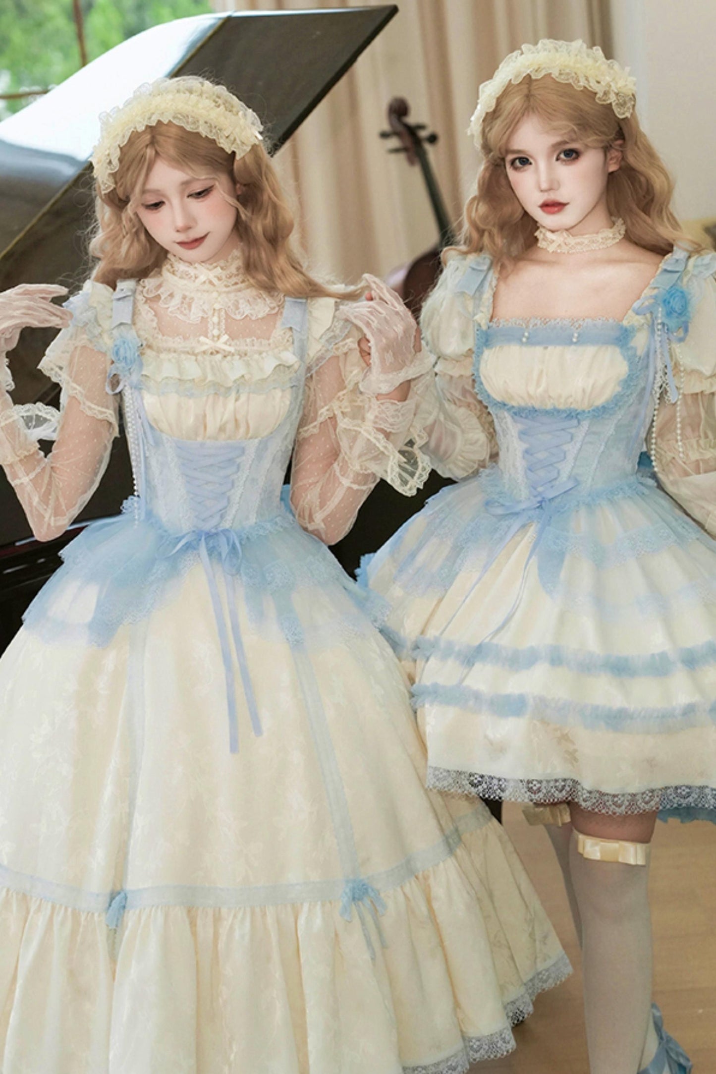 Square Neck Sea Salt Jumper Lolita Set