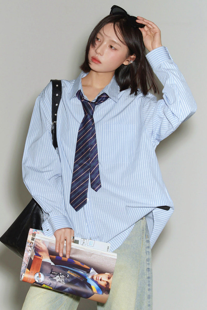 Gravity Blue Striped Shirt