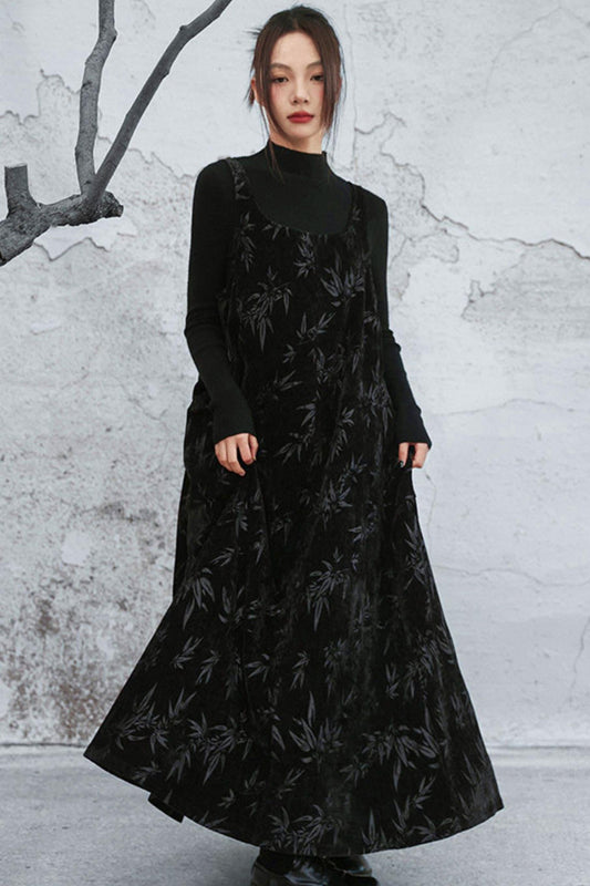 Chenille Dark Pattern Dress