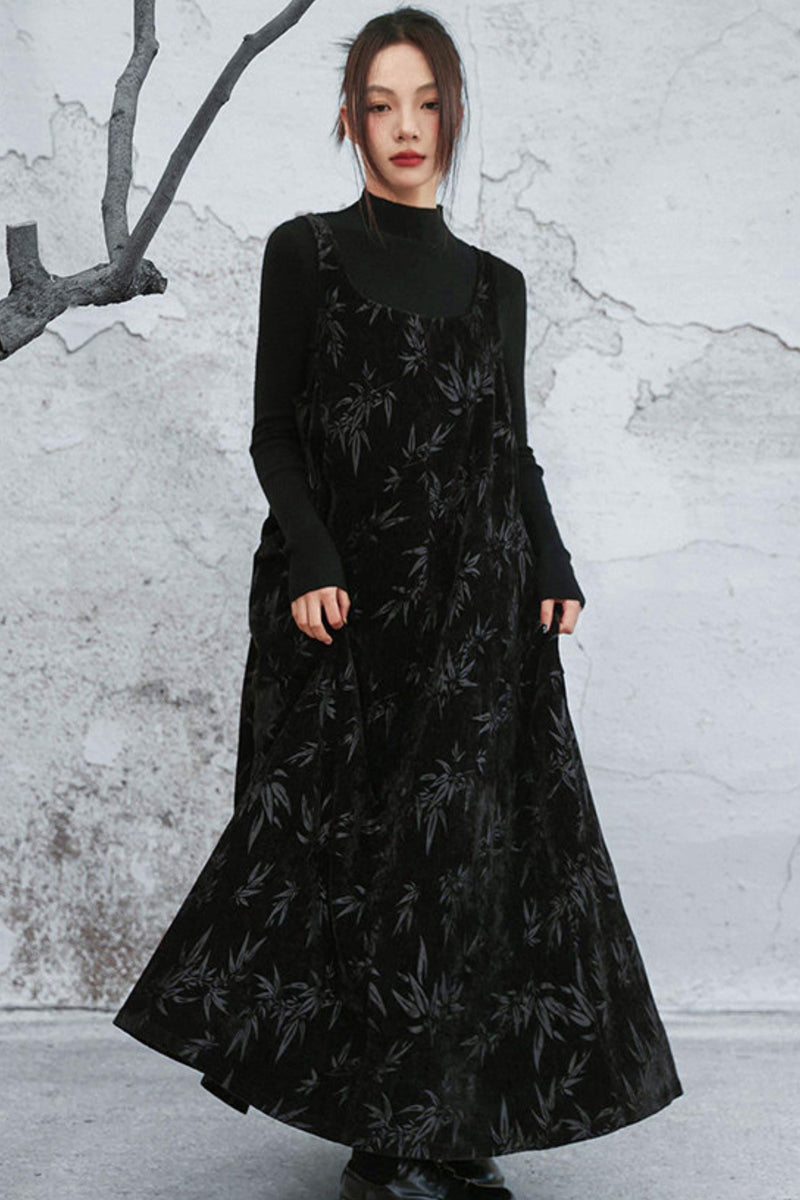 Chenille Dark Pattern Dress
