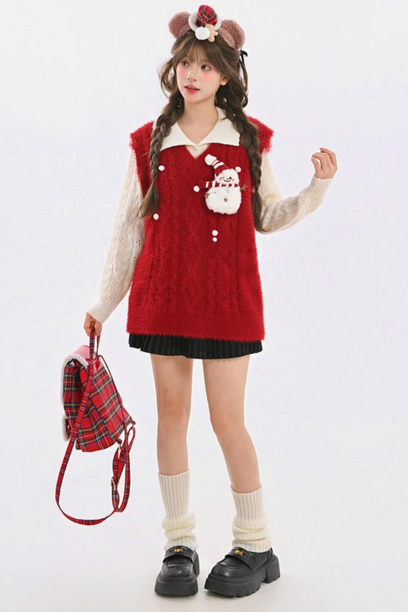 Sweet Winter Knit Vest + Sweater