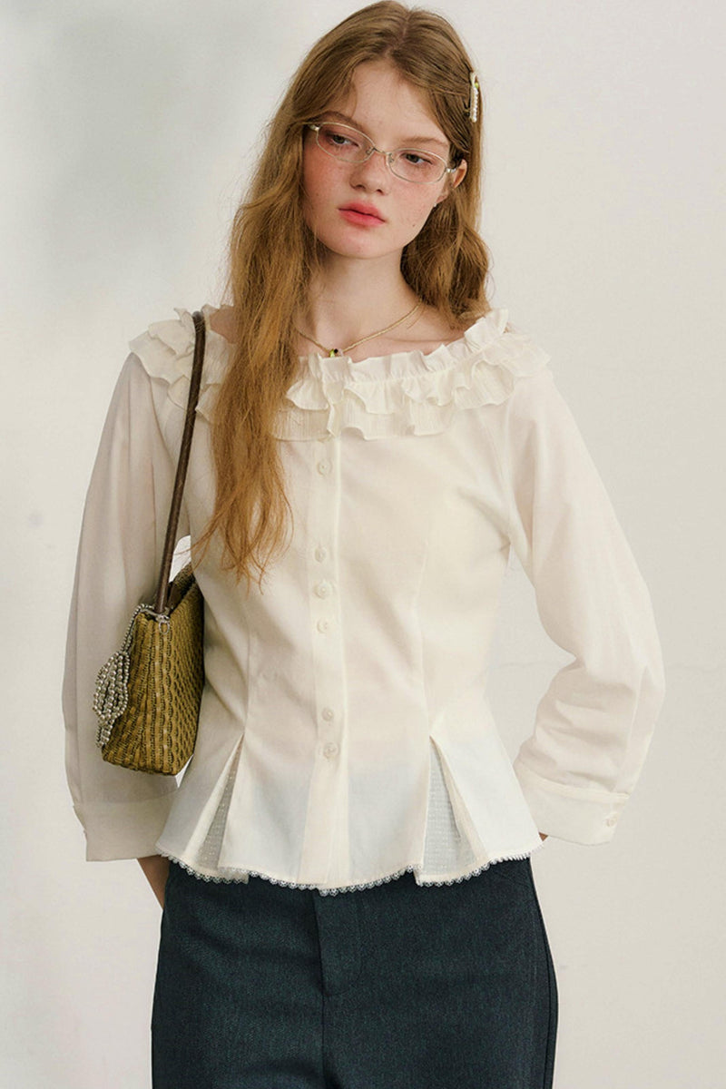 Love Ruffled Lace Blouse