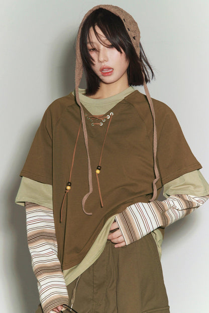 Gravity Patchwork Color Block Top