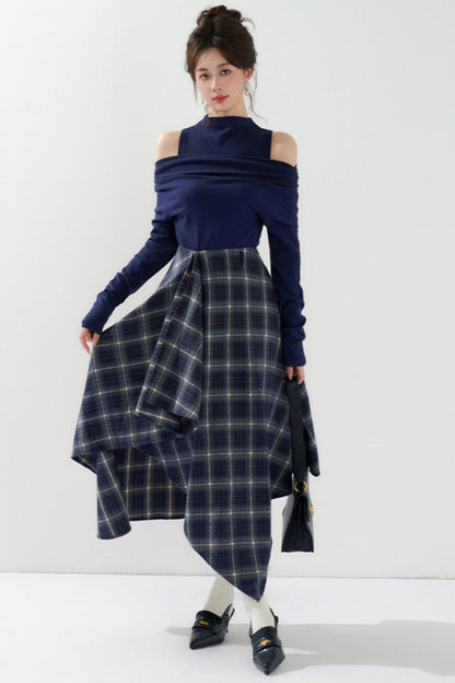 French Knit Off-shoulder Top