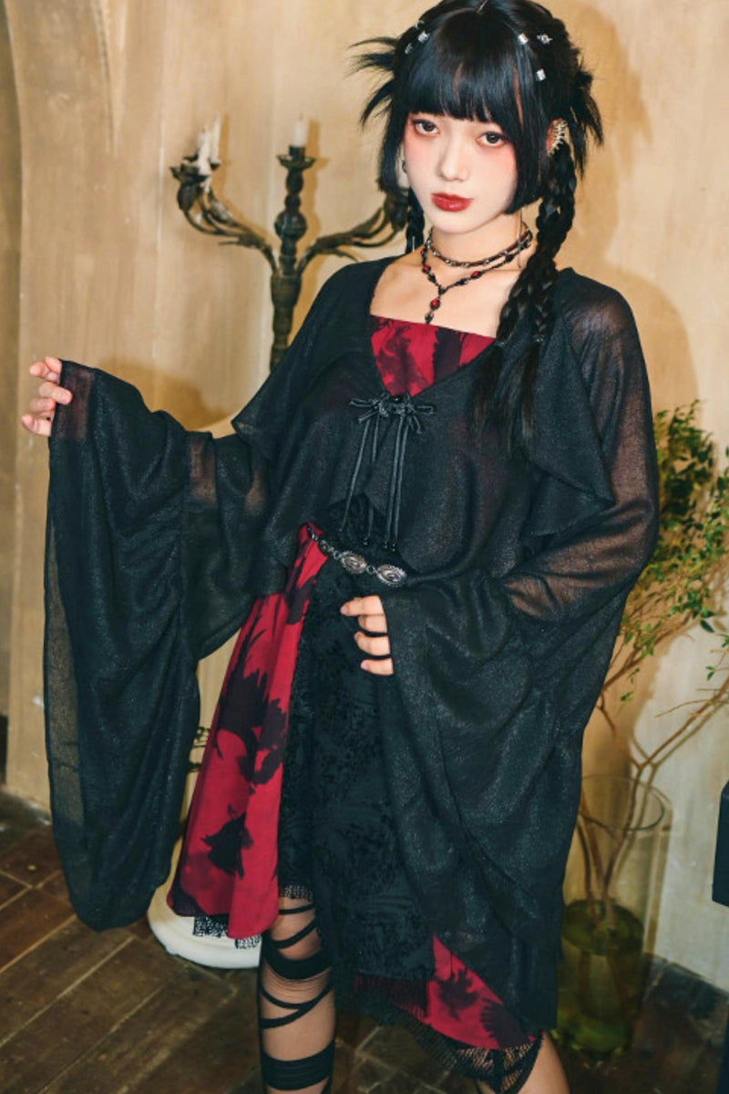 Dark Crow Chiffon Dress