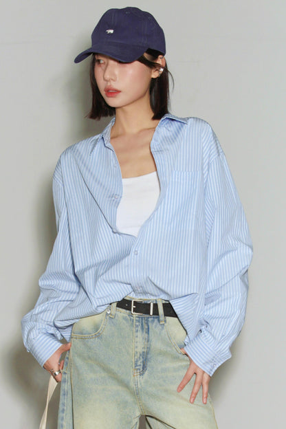 Gravity Blue Striped Shirt
