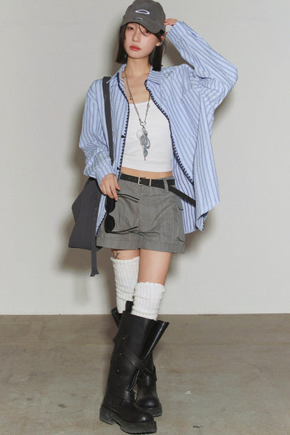 Gravity Lace Stripe Shirt