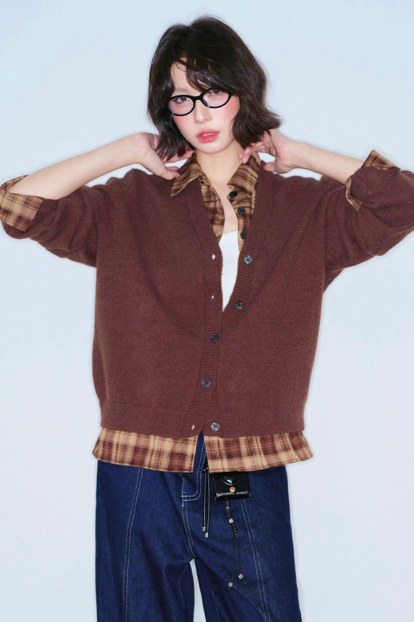 Fake Two Piece Knit Sweater