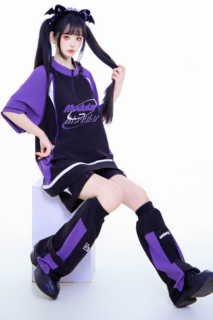 Pre-order Item: Y2k Subculture Cyber T-shirt + Shorts + Leg Covers