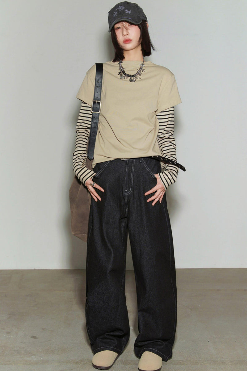 Gravity Patchwork Color Block Top
