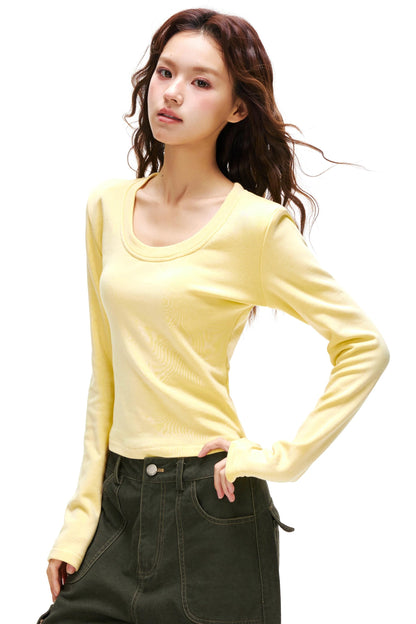 Open-neck Slim Top