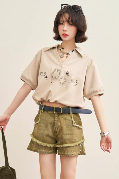 Bubble Star Polo Top