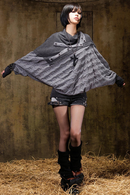 Stacked Color Batwing Top