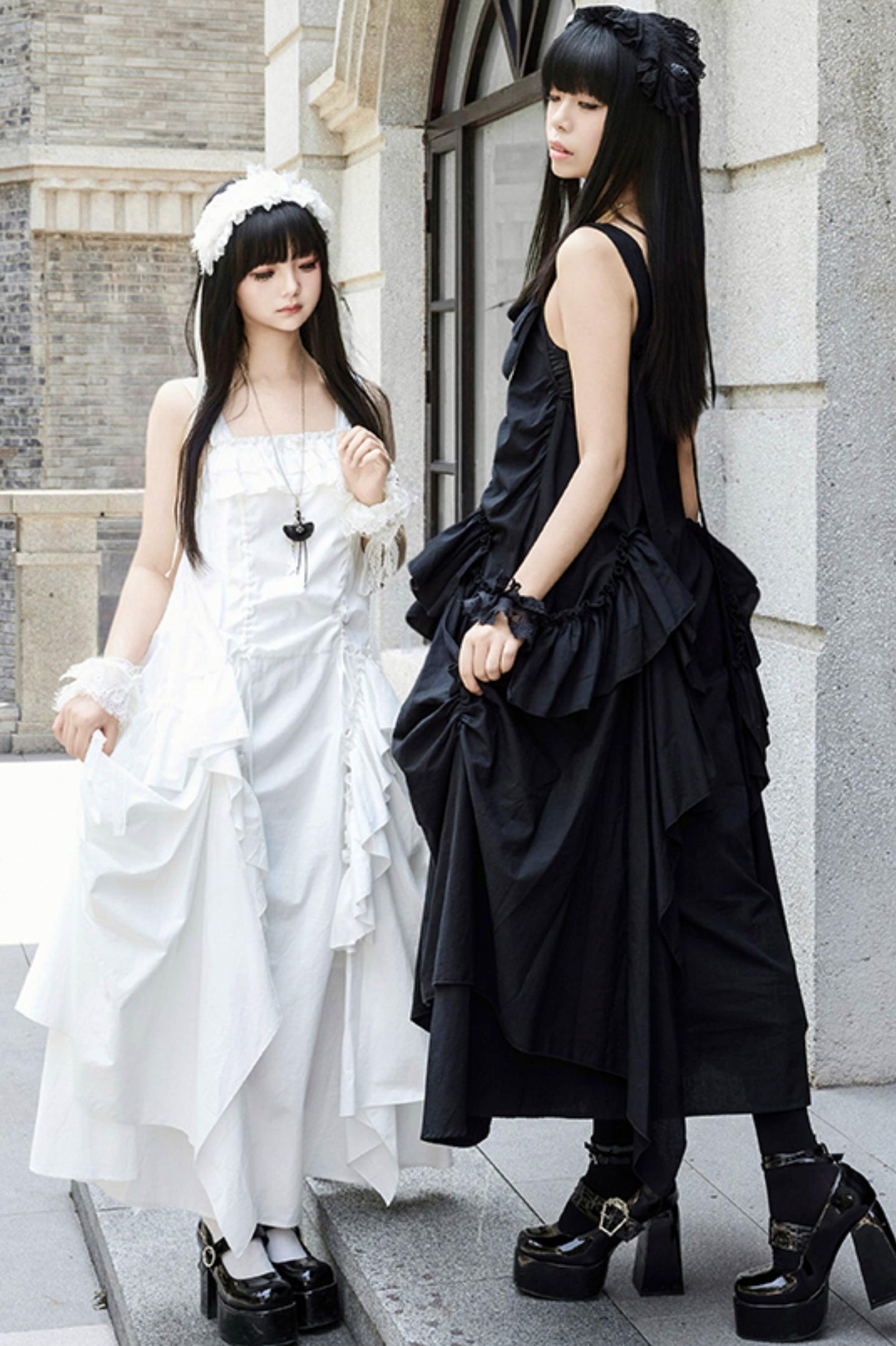 Adjustable Strap Pocket Long Dress