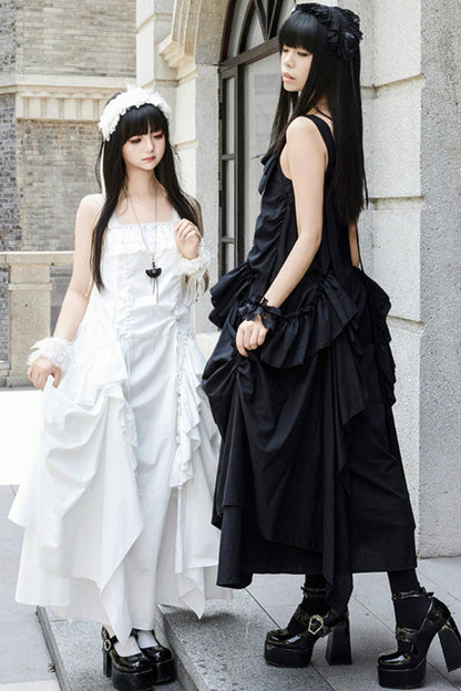 Adjustable Strap Pocket Long Dress