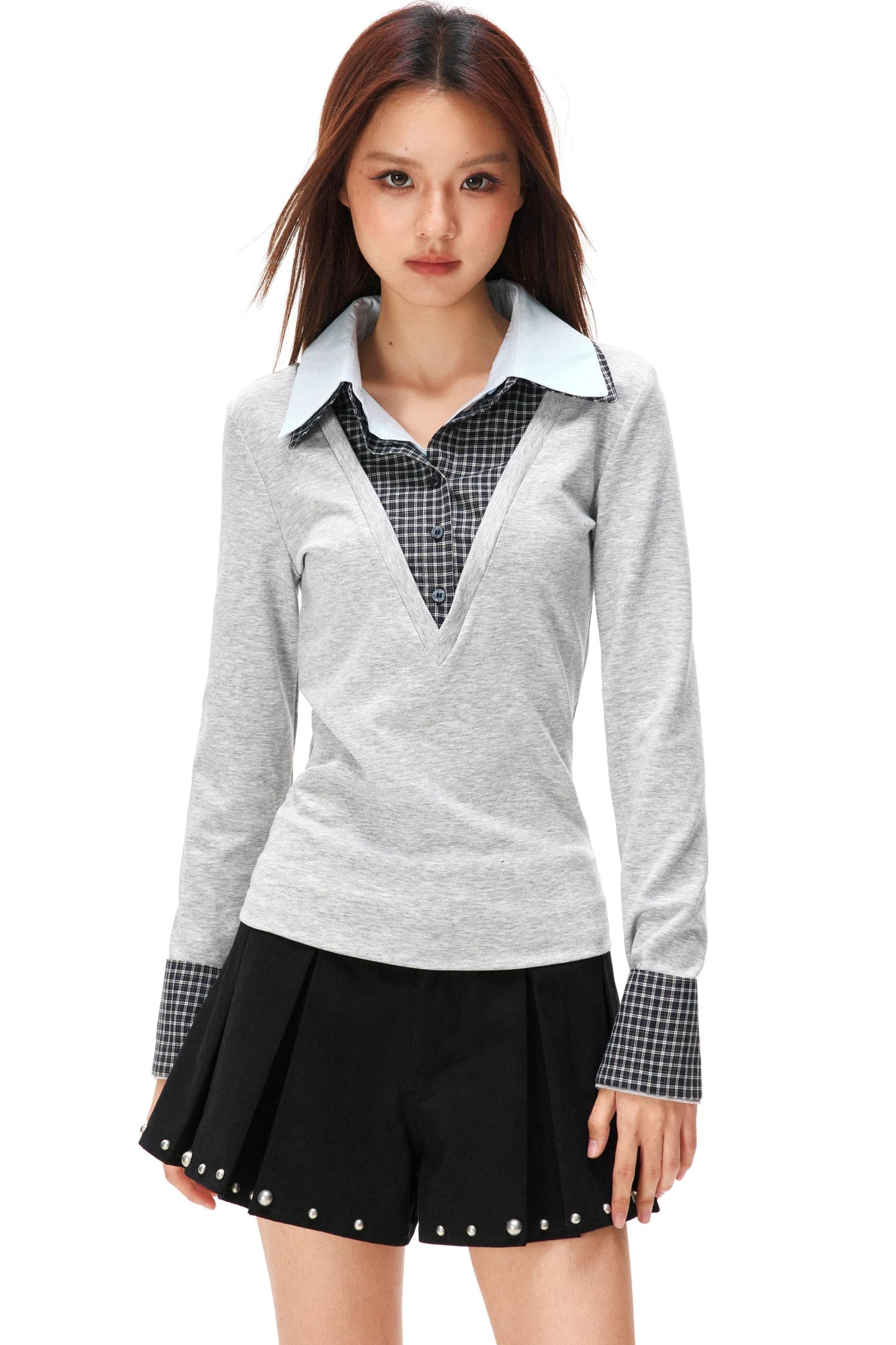 Retro Knit Patchwork Top