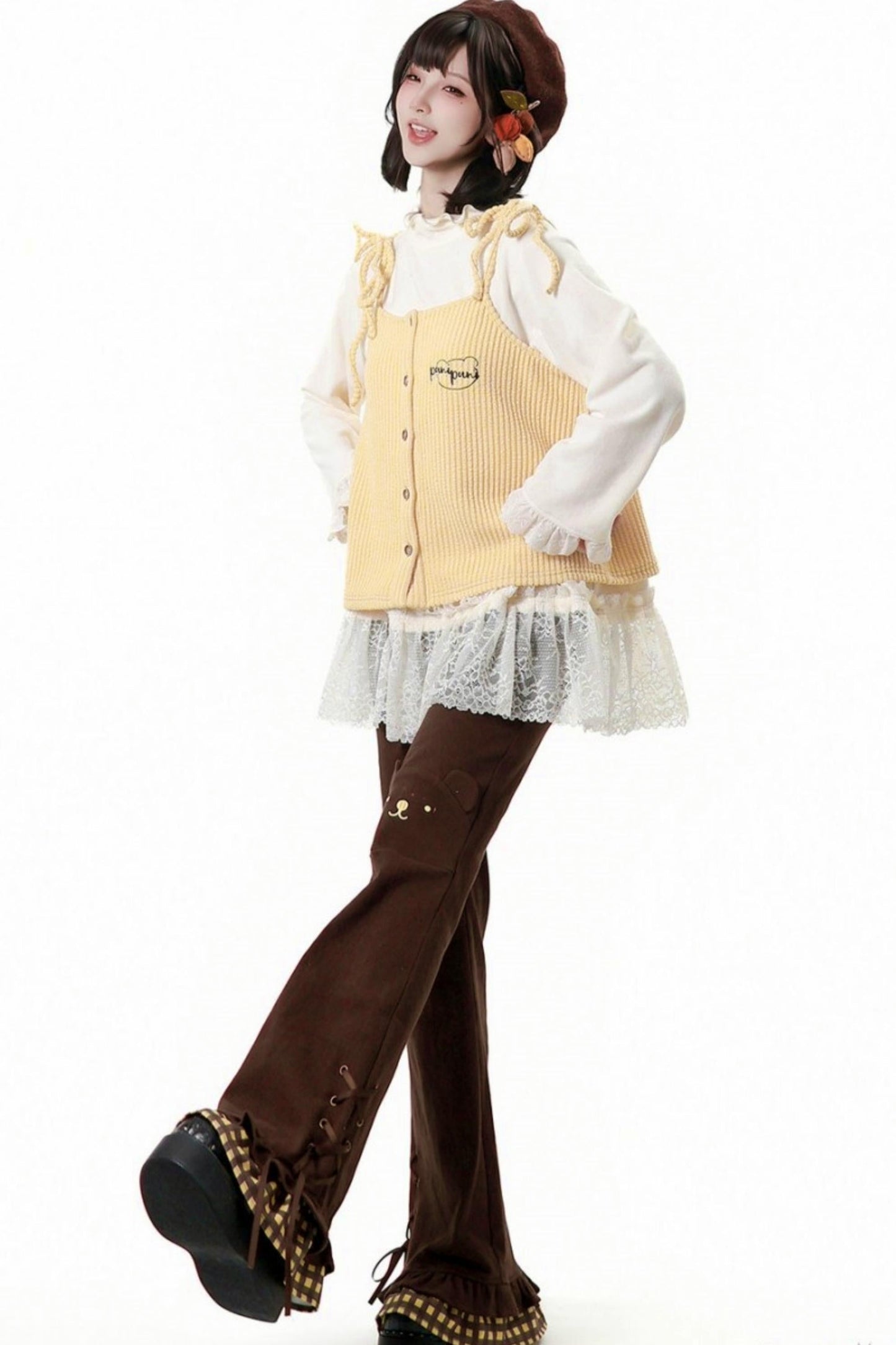 Milky Jacket + Top + Skirt + Pants + Camisole