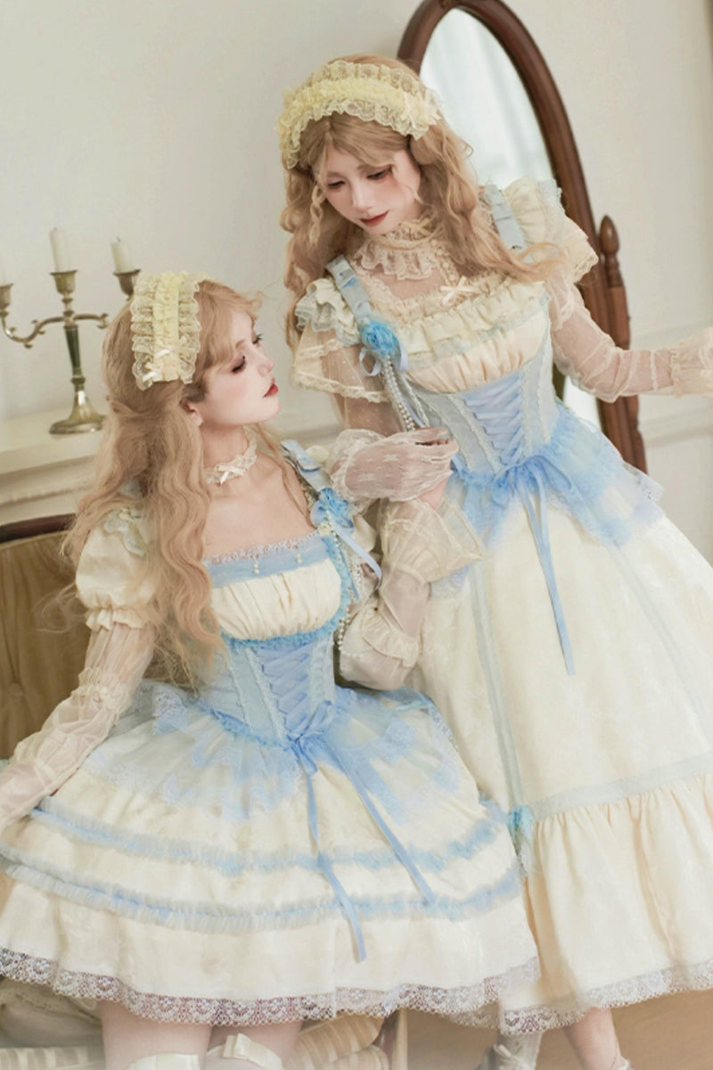 Square Neck Sea Salt Jumper Lolita Set