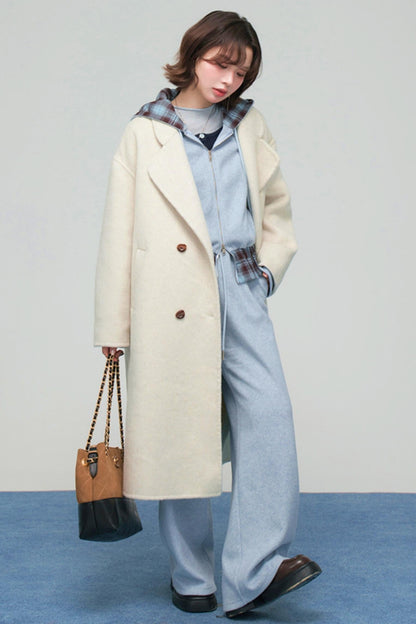 Check Hooded Hoodie + Loose Pants