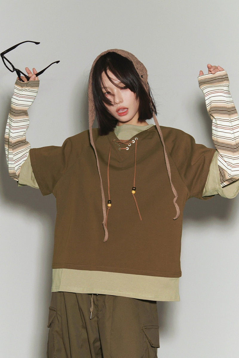 Gravity Patchwork Color Block Top