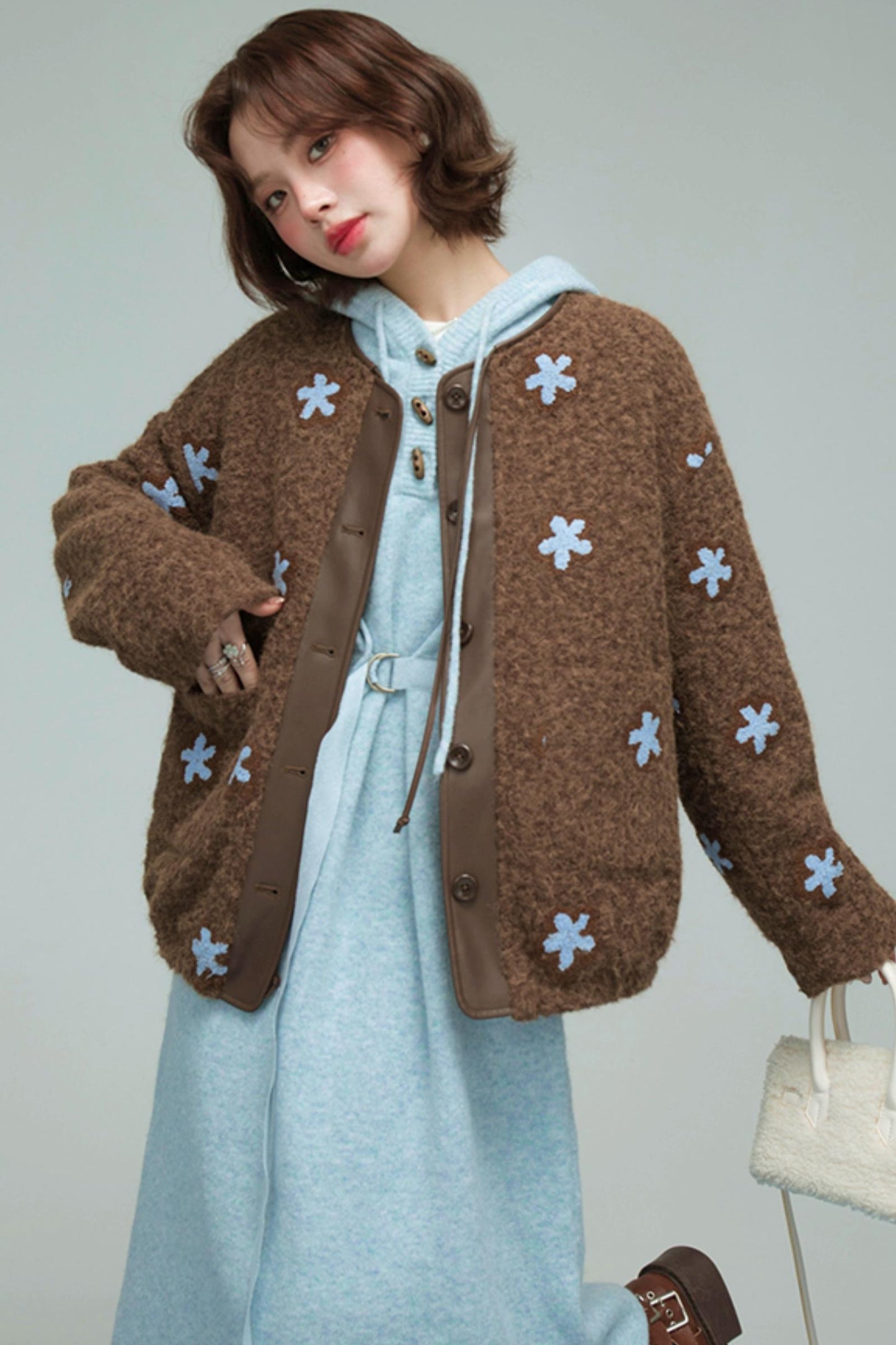 Ice Sweet Knit Hooded Dress