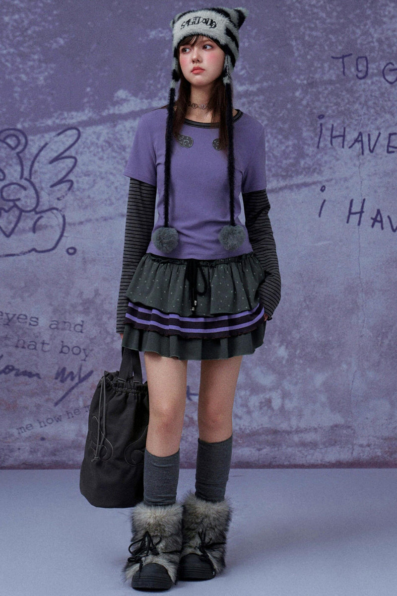 Sweet Black and Purple Tops