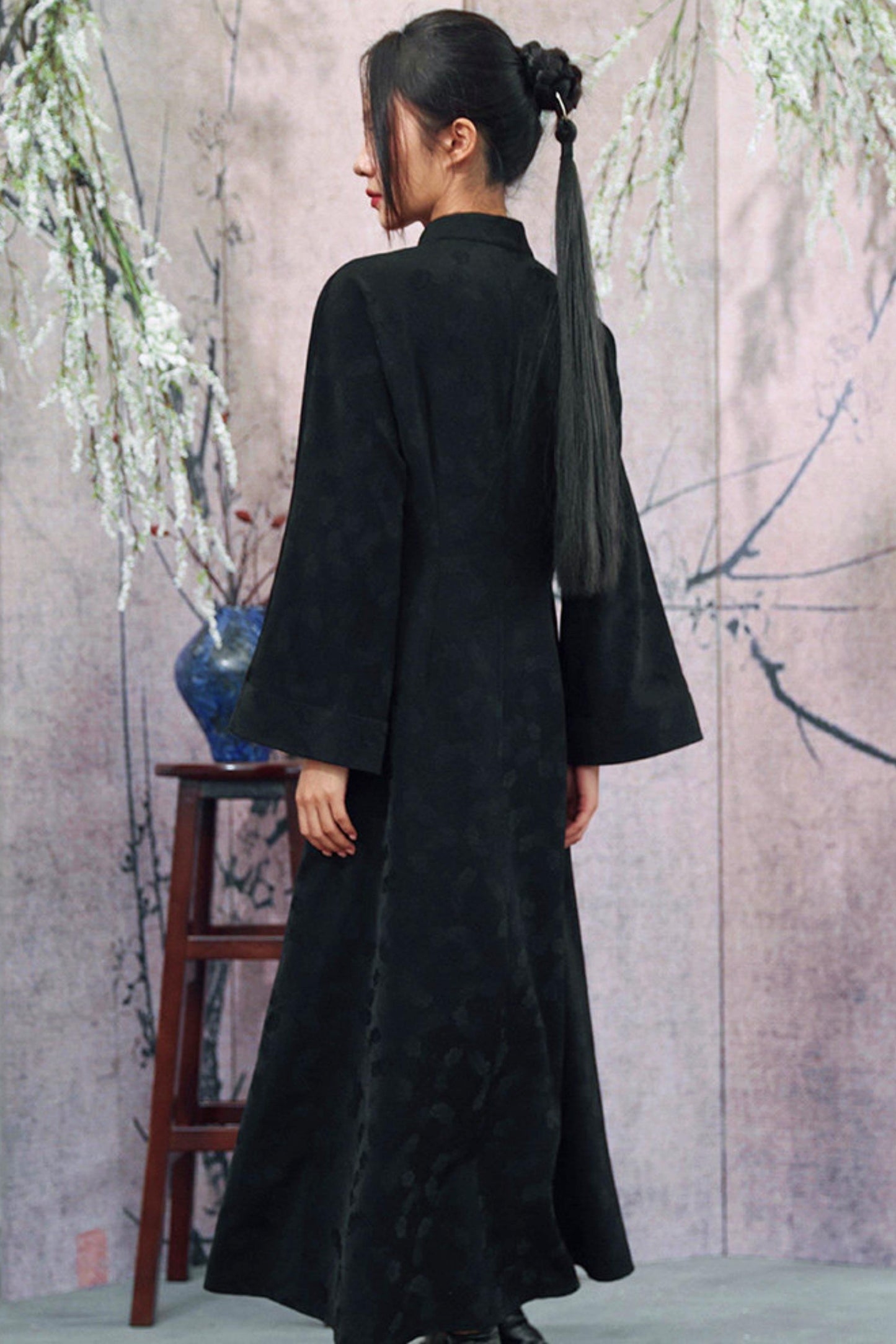 Jacquard Chinese-style Long Dress