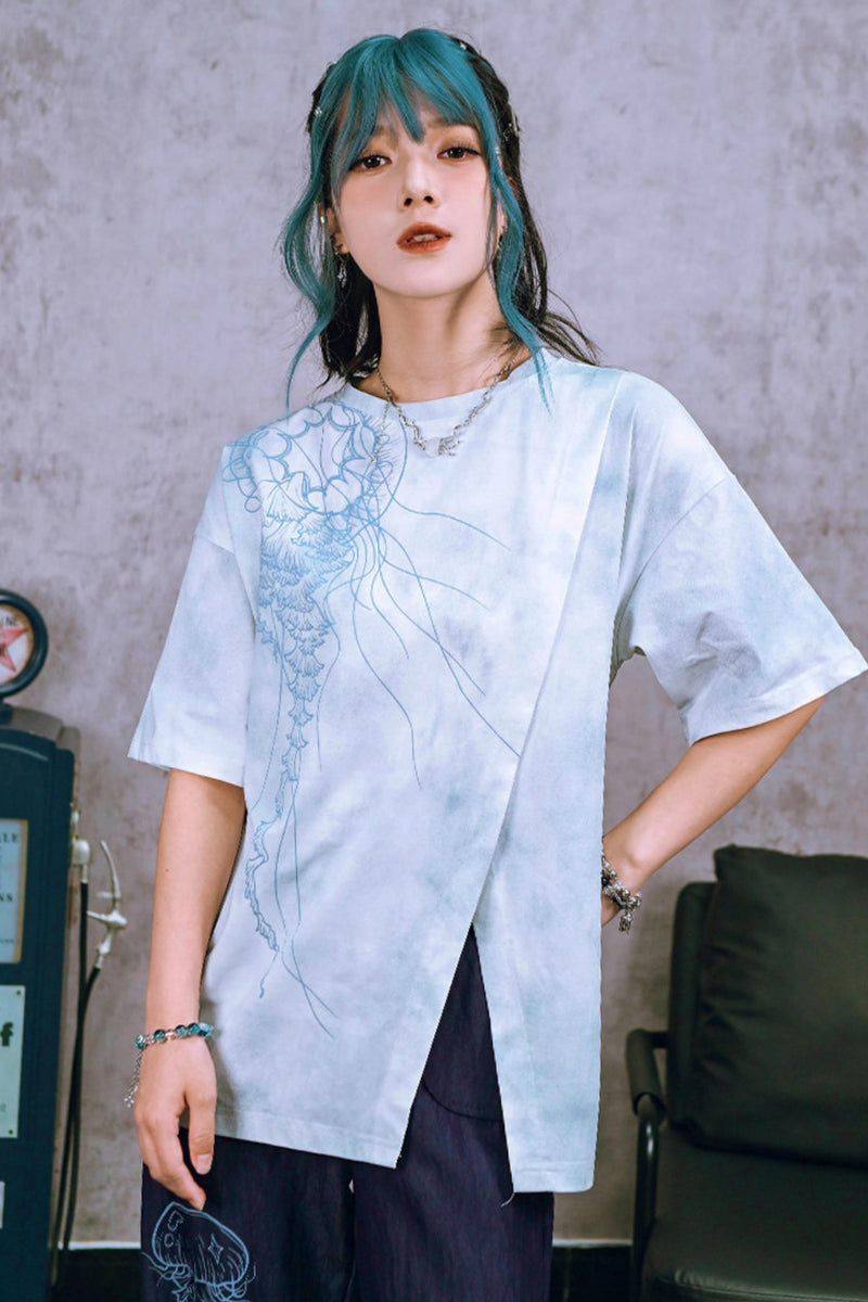 Blue Realm Tie-dye Top