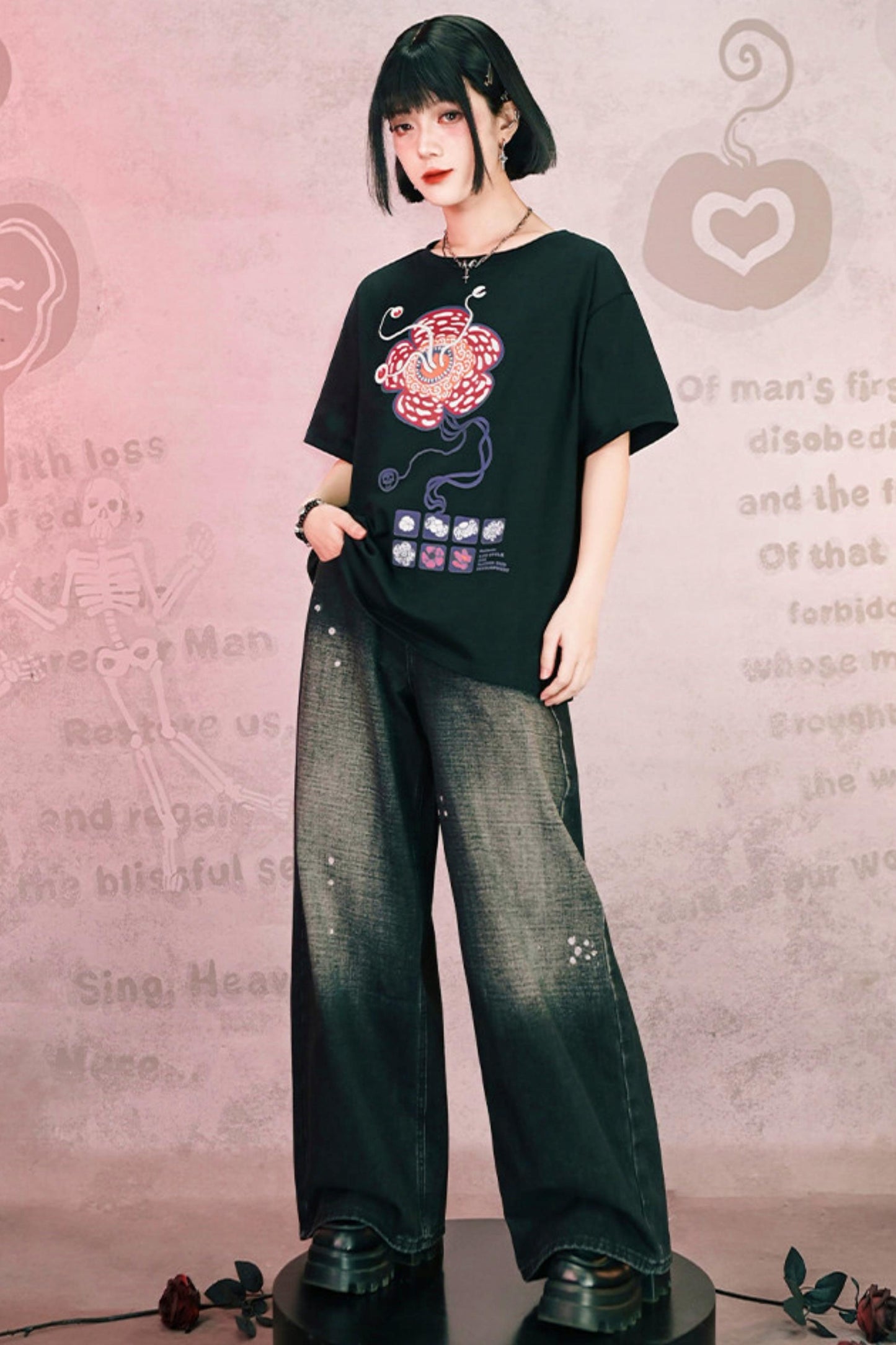 King Flower Cotton Top