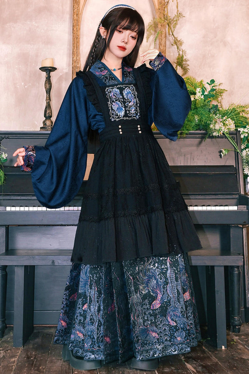 Gold Woven Hanfu Blouse