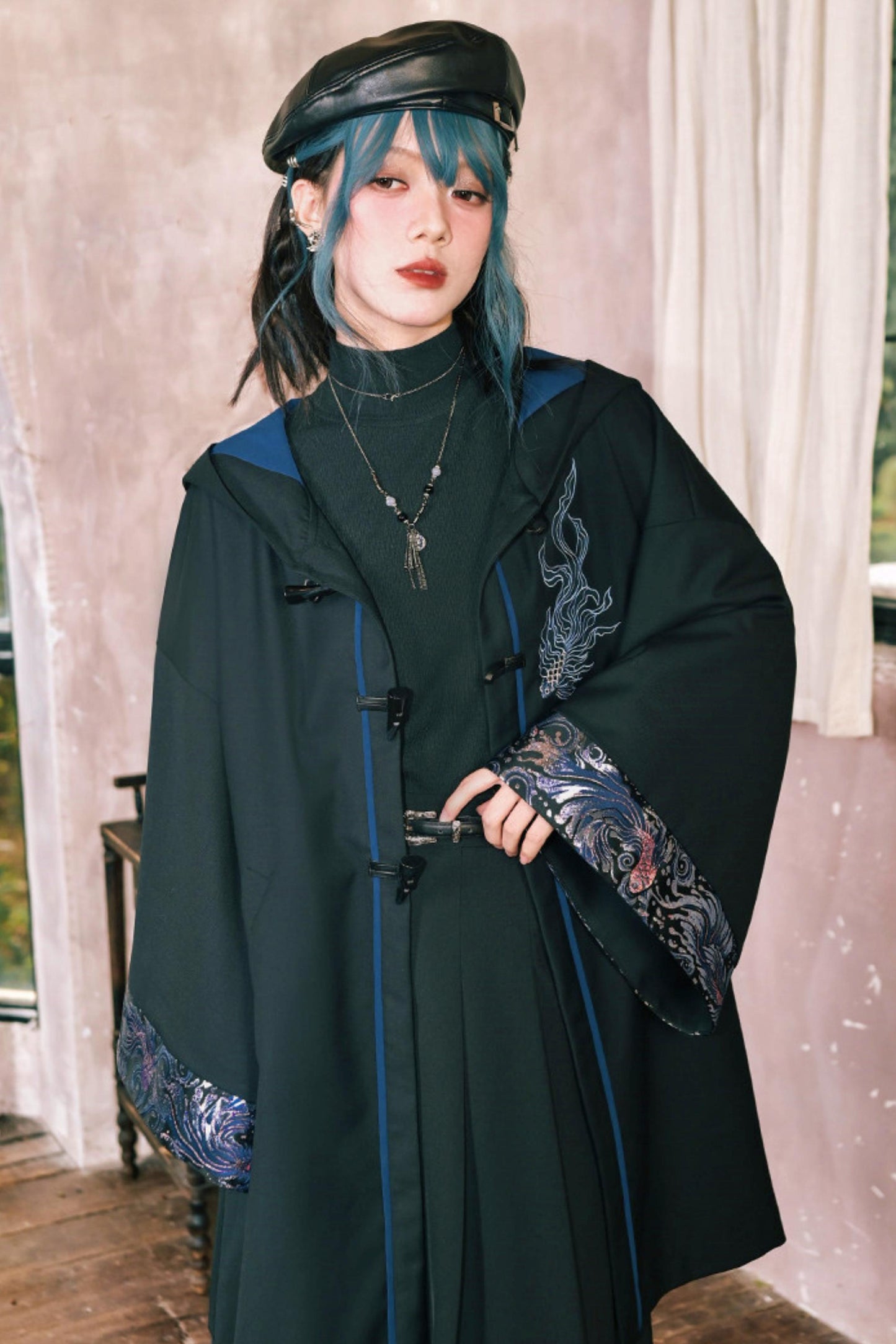 Double Structure Turtleneck Top