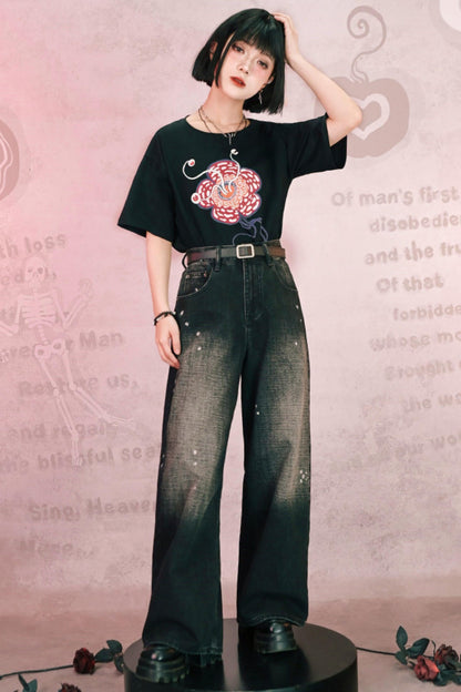 King Flower Cotton Top