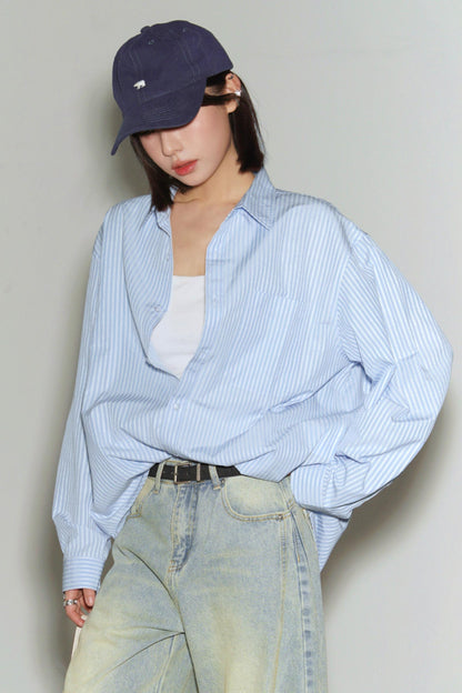 Gravity Blue Striped Shirt