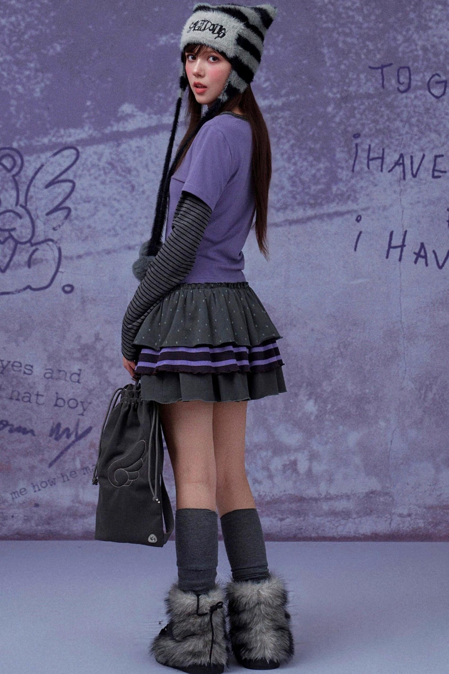 Sweet Black and Purple Tops