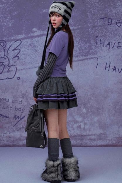 Sweet Black and Purple Tops