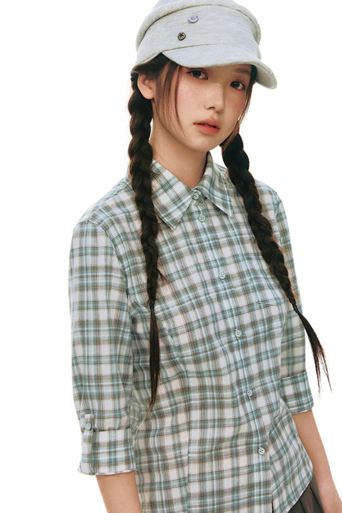 Plaid Y2k Fitted Top
