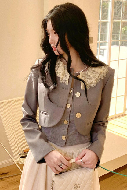 French Wreath Jacket + Top + Skirt