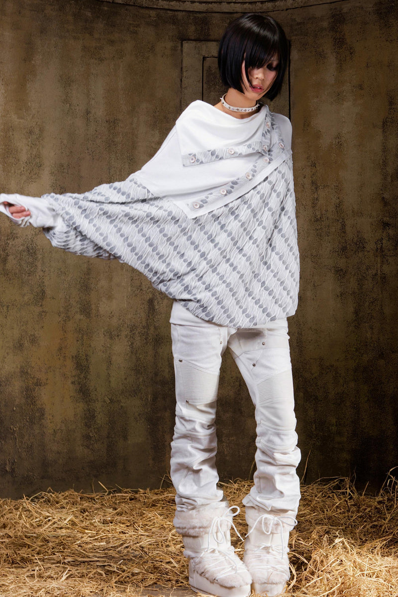 Stacked Color Batwing Top