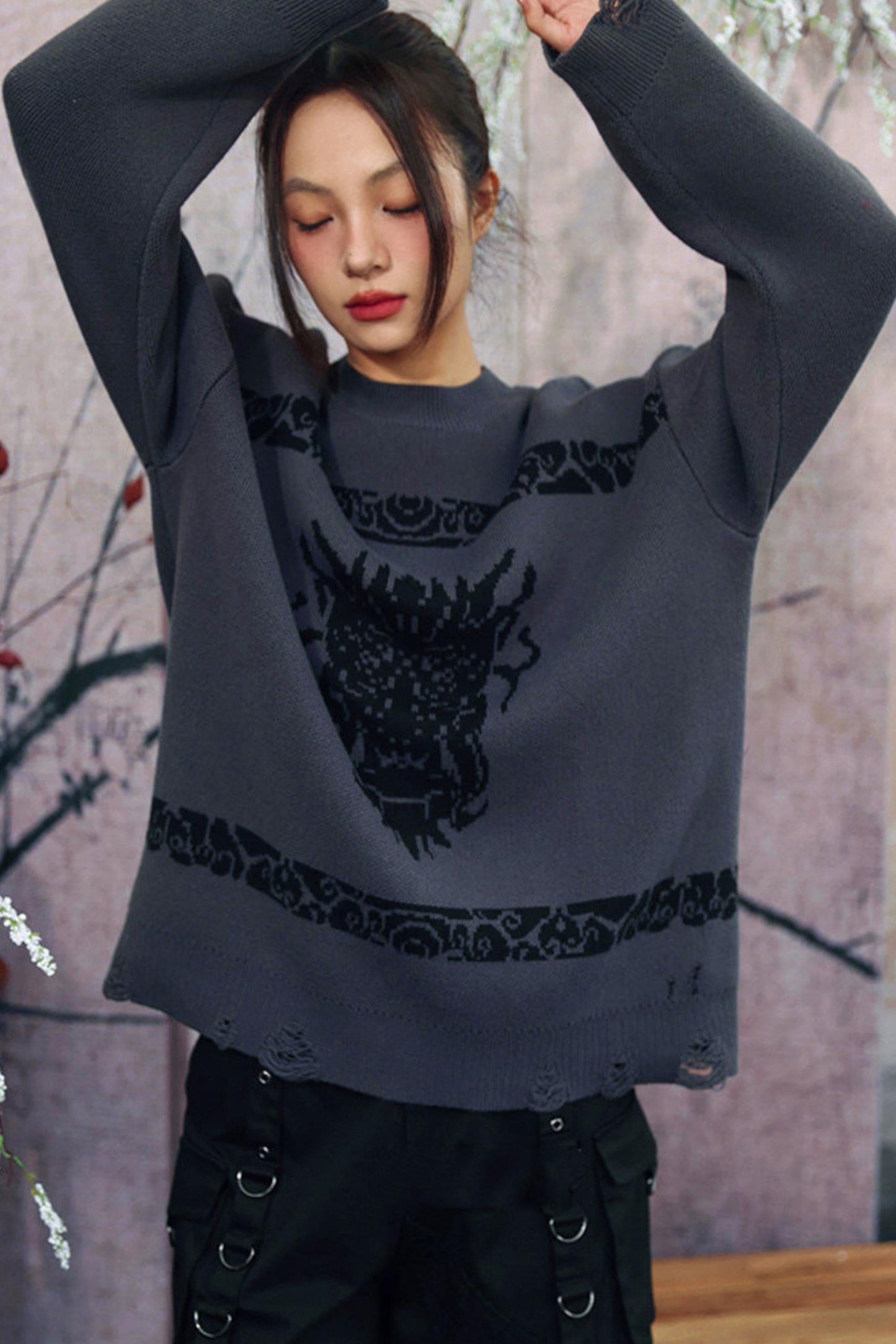 Dragon Shadow Knitted Sweater