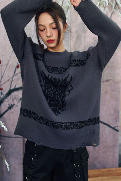 Dragon Shadow Knitted Sweater