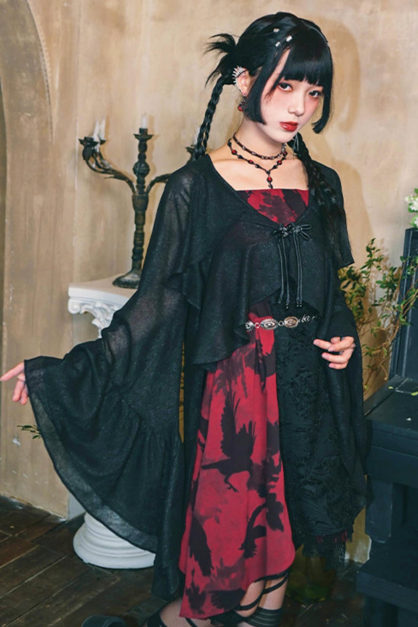 Dark Crow Chiffon Dress