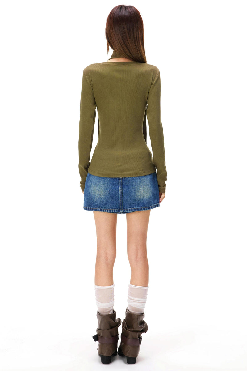 Fine Ribbed Knit Cardigan