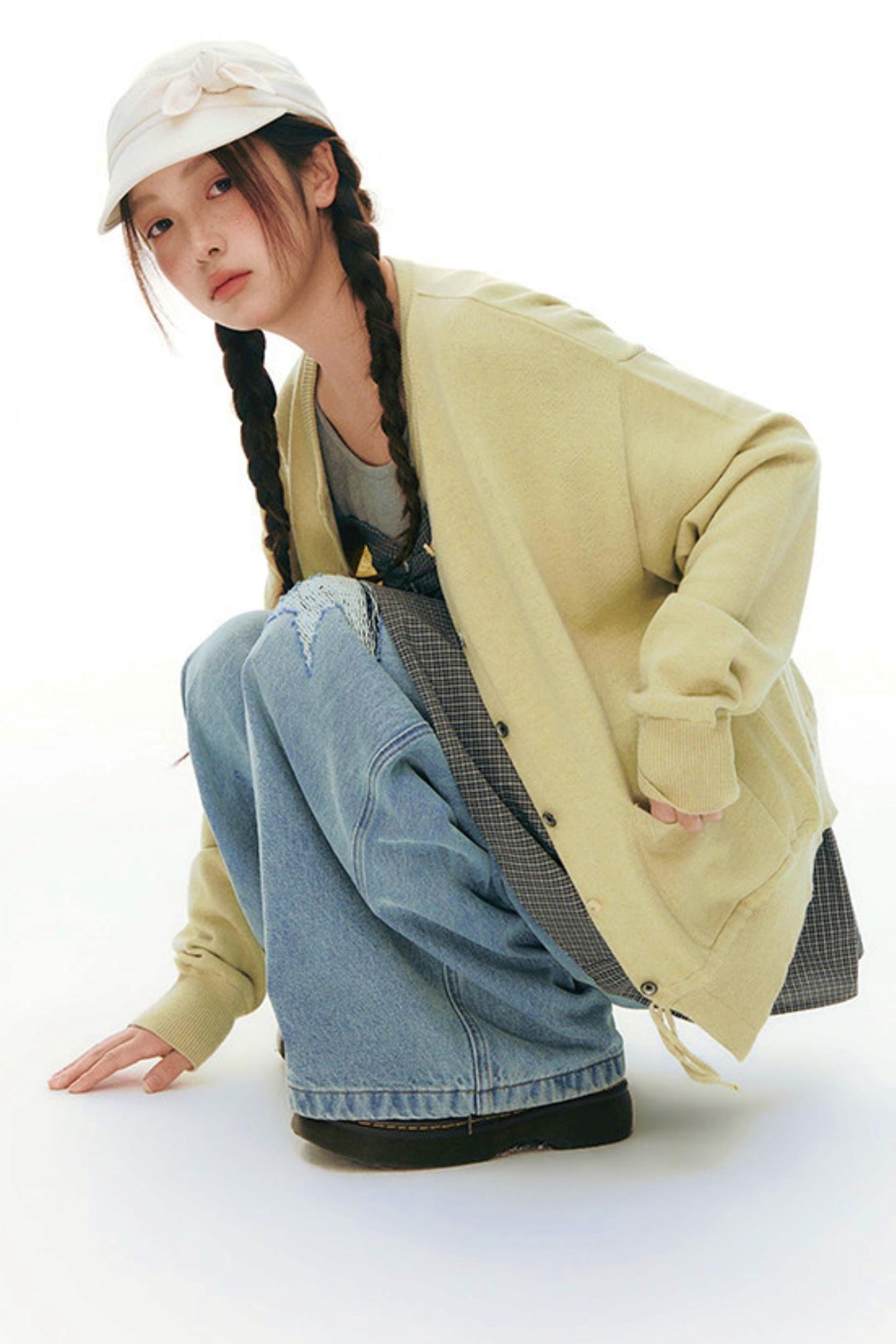 Drawstring Knit Cardigan