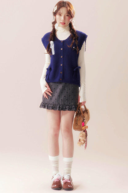 Moonlight Song Ribbon Knit Vest