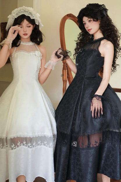 Mist Flower Halter Neck Twin Dress