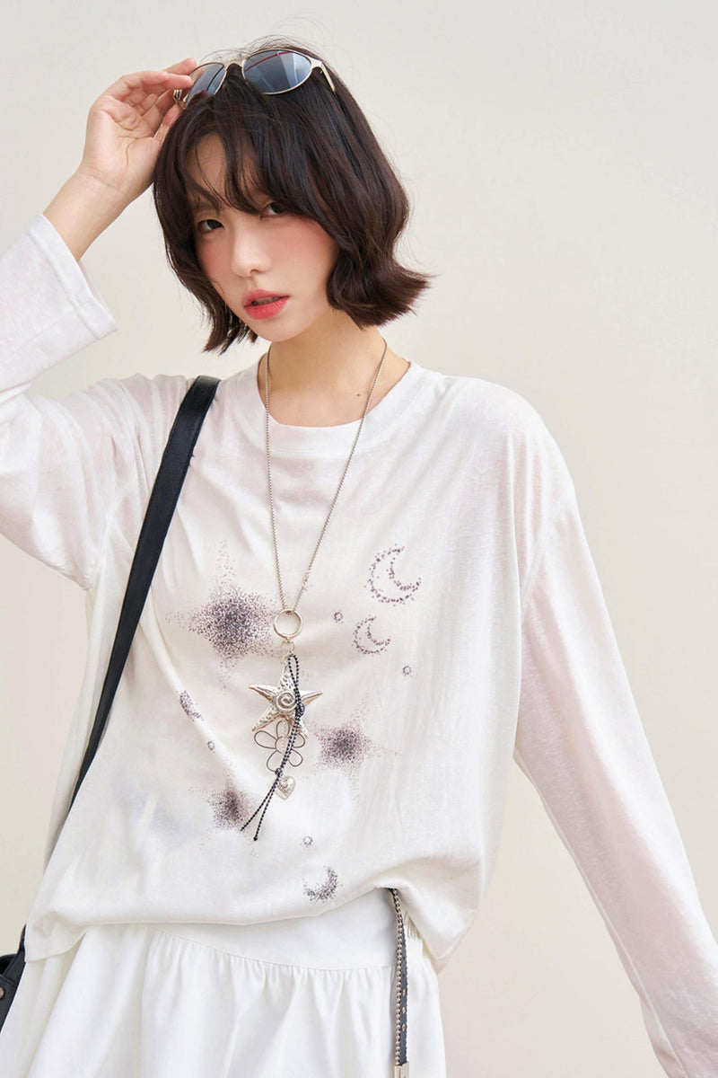 Sheer Moon Design Top